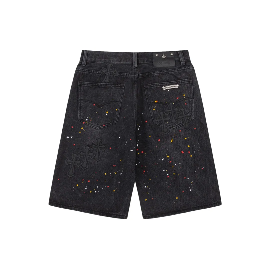 KE927#P180 The only correct leather label version on the market Chrome Hearts CH Cross embroidery distressed jeans Top ceiling quality 100% correct version The correct version is here!  Believe me this must be the best quality you will ever come across! ! Excellent value for money! !  Styles with different washes and textures are very friendly to people with thin legs and thick legs. The straight version is very flattering to the shape of the legs. The moderate length is timeless and easy to match. It is the basis of various styles and a must-have in the wardrobe! ! Add a little stacking to easily control the clean fit trend that has exploded this year. The fabric is stiff but also makes the upper body soft without losing texture. The sides and cuffs of some styles have a bone-wash effect. The vintage flavor pops up all at once. It’s really hard not to love it! ✅Correctly customize the Croxin metal leather label on the back panel. It is not sold directly with the cross on the finished jeans. 1:1 copying strives for excellence and the details are perfectly grasped. ✅The cross leather label is clear and smooth. Exquisite turning top craftsmanship. ✅Buttons, zippers and hardware are all customized versions of the Croxin LOGO. ✅High-cost washing process. Size: 28 30 32 34 36 (5 sizes)